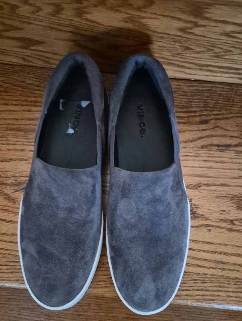 VINCE REAL SUEDE GRAY PLATFORM SKIPPER SNEAKERS EUC SIZE 8 - Picture 4 of 9